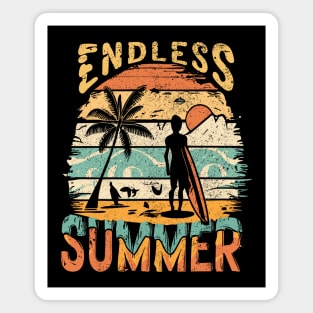 Endless Summer Surfing Vintage Retro Magnet